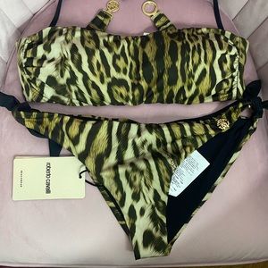 NWT Roberto Cavalli leopard print bikini